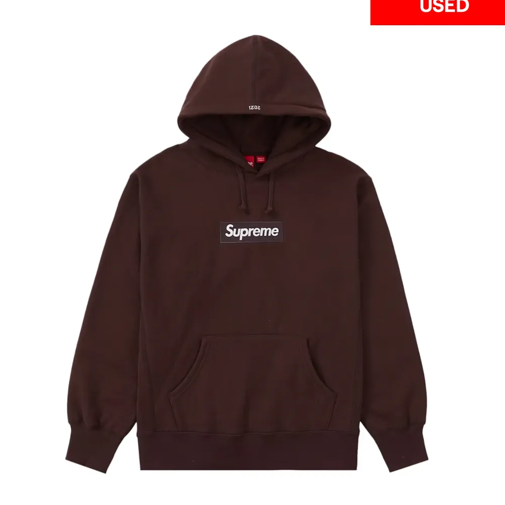 Supreme Box Logo Hooded Sweatshirt Dark Brown (FW21) (Used)|PlusJ New