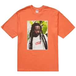 Supreme Buju Banton Tee Neon Orange ||Plus New