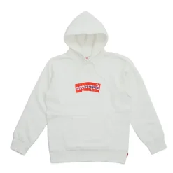 Supreme Comme Des Garcons SHIRT Box Logo Hooded Sweatshirt White ||Plus Outlet
