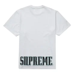 Supreme Contrast Appliqué S/S Top White ||Plus Outlet