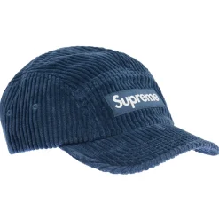 Supreme Corduroy Camp Cap Light Navy (SS22) ||Plus Hot