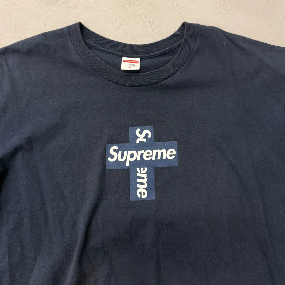 Supreme Cross Box Logo Tee Navy (Used)|PlusJ Best