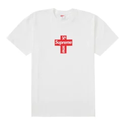 Supreme Cross Box Logo Tee White ||Plus Outlet