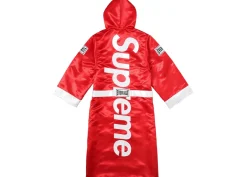 Supreme Everlast Satin Hooded Boxing Robe Red ||Plus Sale