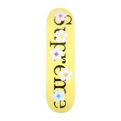 Supreme Flowers Skateboard Deck Yellow ||Plus Fashion