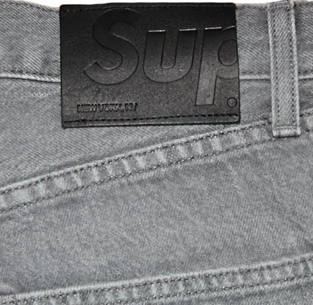 Supreme F/W13 Euro Abrasion Denim Grey Wash ||Plus Online