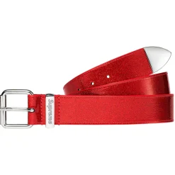 Supreme Glitter Vinyl Ranger Belt Red|Plus Sale