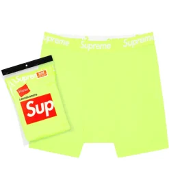 Supreme Hanes Boxer Briefs Fluorescent Yellow (2 Pack) ||Plus Hot