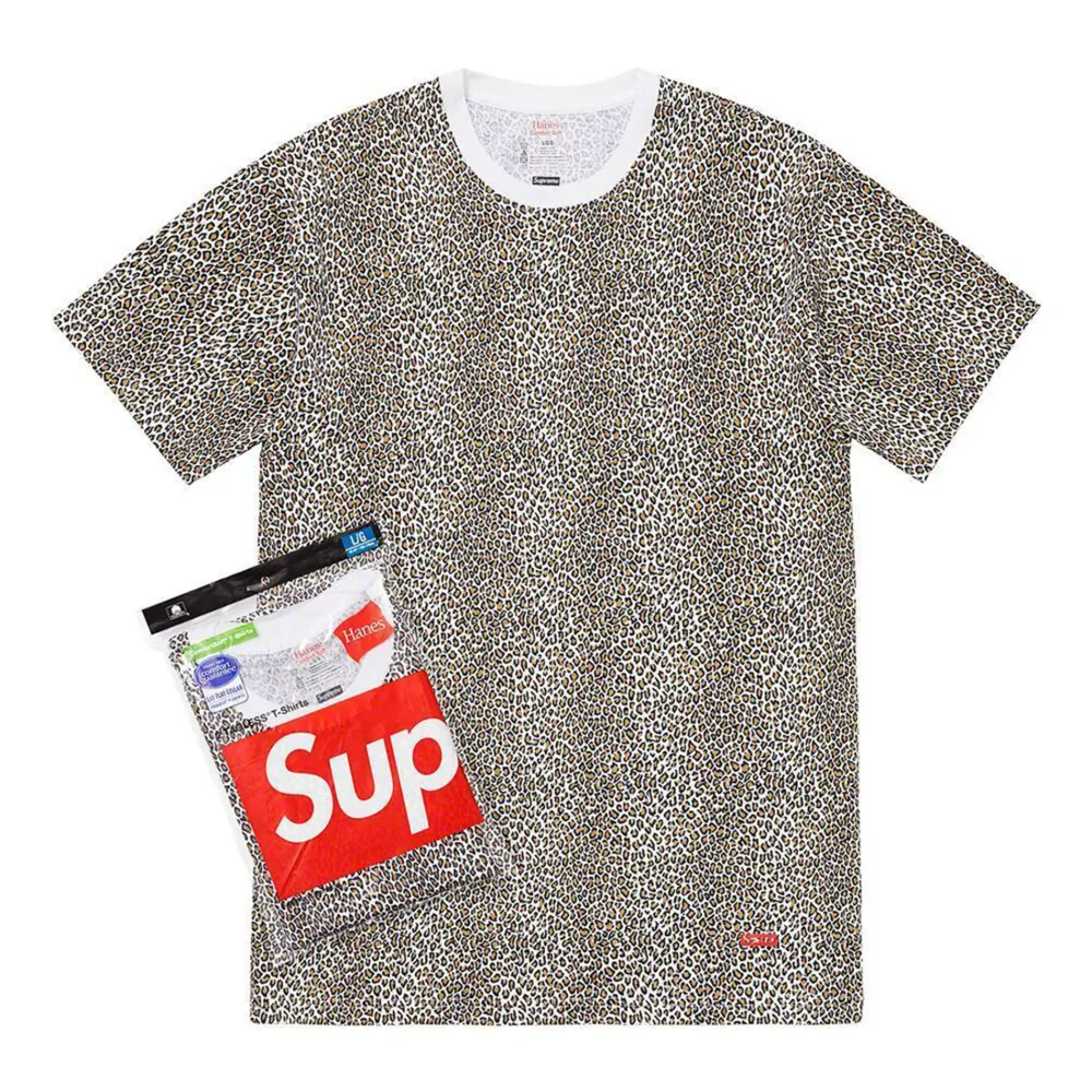 Supreme Hanes Leopard Tagless Tees (2 Pack) Leopard ||Plus Online