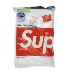 Supreme Hanes Tagless Tees (3 Pack) White ||Plus Outlet