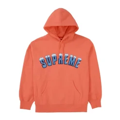 Supreme Icy Arc Hooded Sweatshirt Bright Coral ||Plus Online