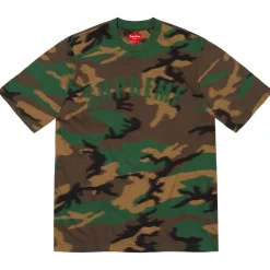 Supreme Intarsia Camo S/S Top Woodland Camo ||Plus Discount