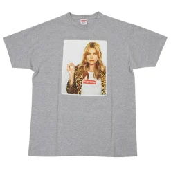 Supreme Kate Moss Photo Tee Heather Grey (2012) ||Plus New