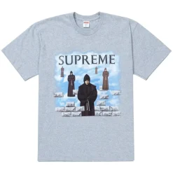 Supreme Levitation Tee Heather Grey ||Plus Discount