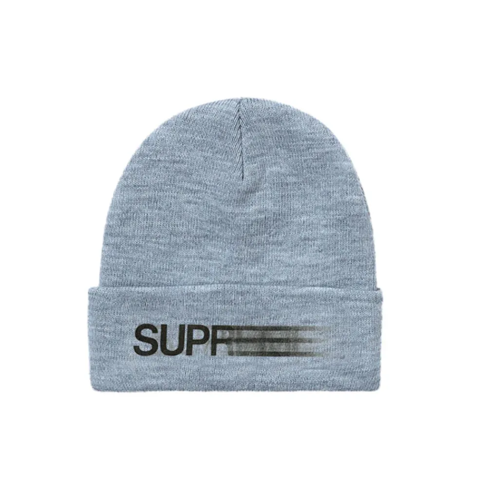 Supreme Motion Logo Beanie Heather Grey (SS20) ||Plus Sale