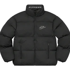 Supreme Nike Reversible Puffy Jacket Black ||Plus Online