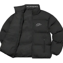 Supreme Nike Reversible Puffy Jacket Black ||Plus Online