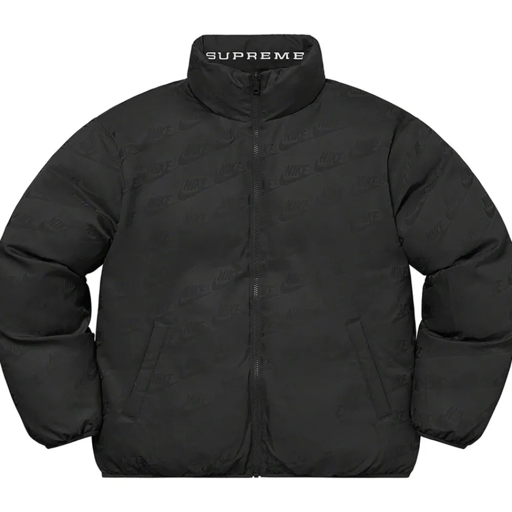 Supreme Nike Reversible Puffy Jacket Black ||Plus Online