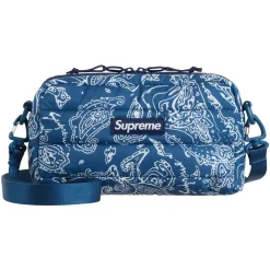 Supreme Puffer Side Bag Blue Paisley|Plus Clearance