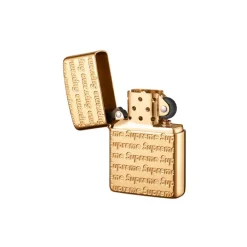 Supreme Repeat Engraved Zippo Gold|Plus New