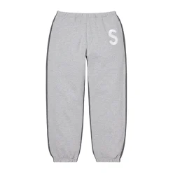 Supreme S Logo Split Sweatpant Heather Grey ||Plus Hot