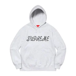 Supreme Script Hooded Sweatshirt Ash Grey|Plus Clearance