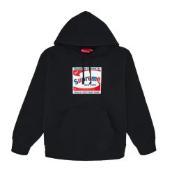 Supreme Shine Hooded Sweatshirt Black ||Plus Online
