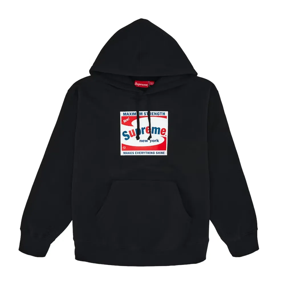 Supreme Shine Hooded Sweatshirt Black ||Plus Online