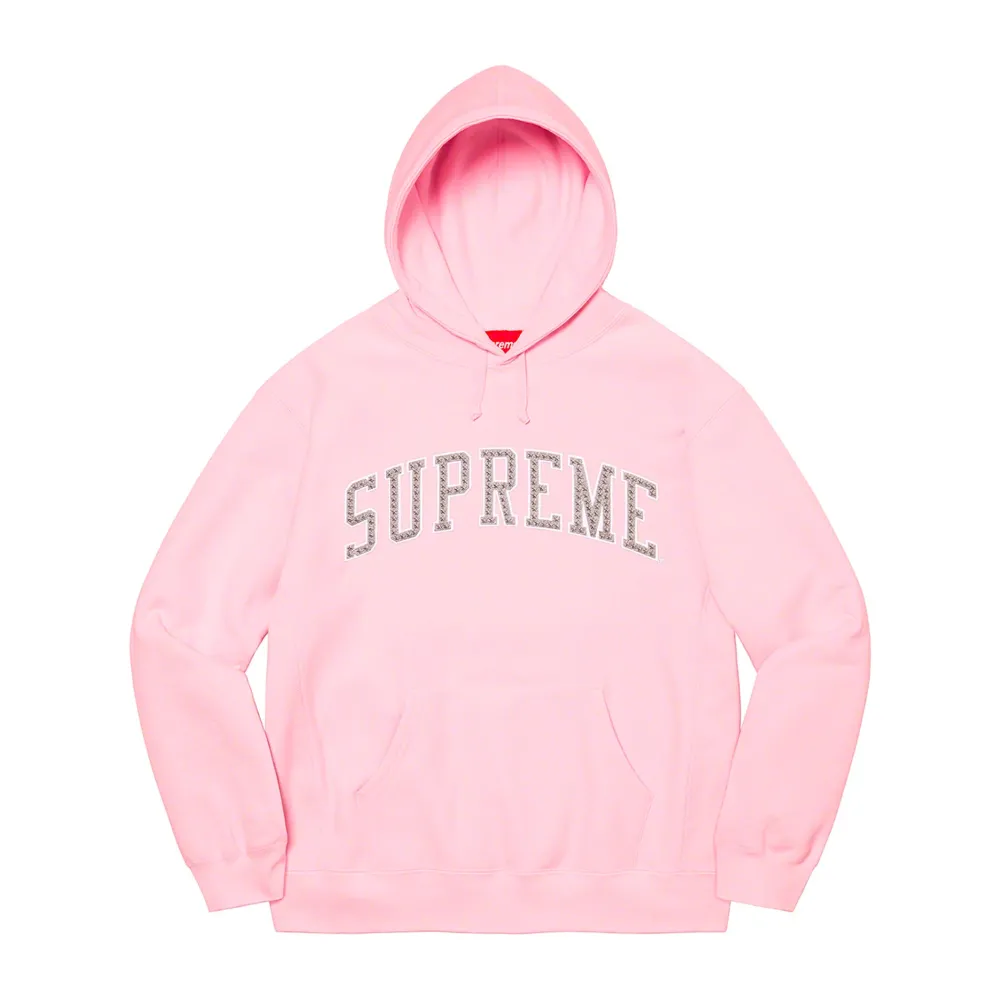 Supreme Stars Arc Hooded Sweatshirt Light Pink ||Plus Clearance
