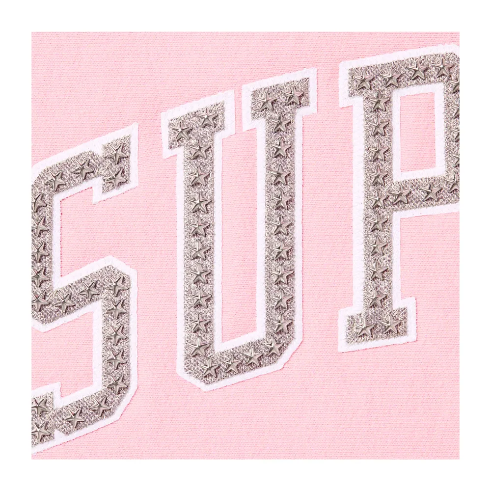 Supreme Stars Arc Hooded Sweatshirt Light Pink ||Plus Clearance