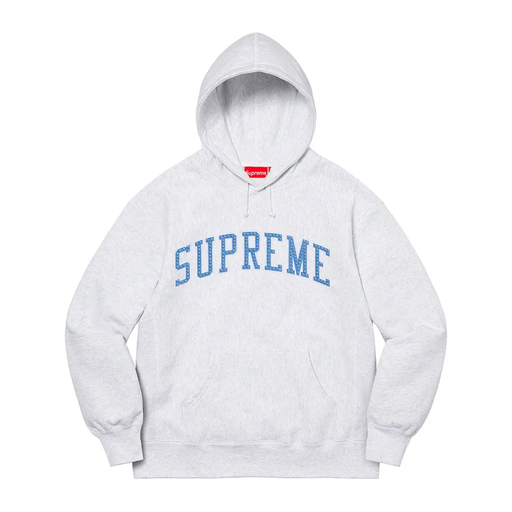 Supreme Stars Arc Hooded Sweatshirt Ash Grey ||Plus Discount