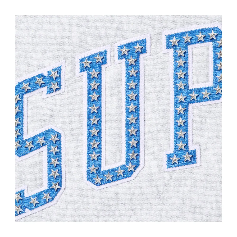 Supreme Stars Arc Hooded Sweatshirt Ash Grey ||Plus Discount