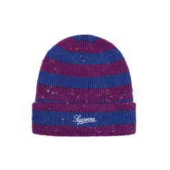 Supreme Stripe Speckle Beanie Blue ||Plus Outlet