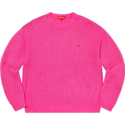 Supreme Textured Small Box Sweater Pink ||Plus Online