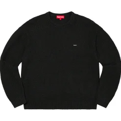 Supreme Textured Small Box Sweater Black ||Plus Sale