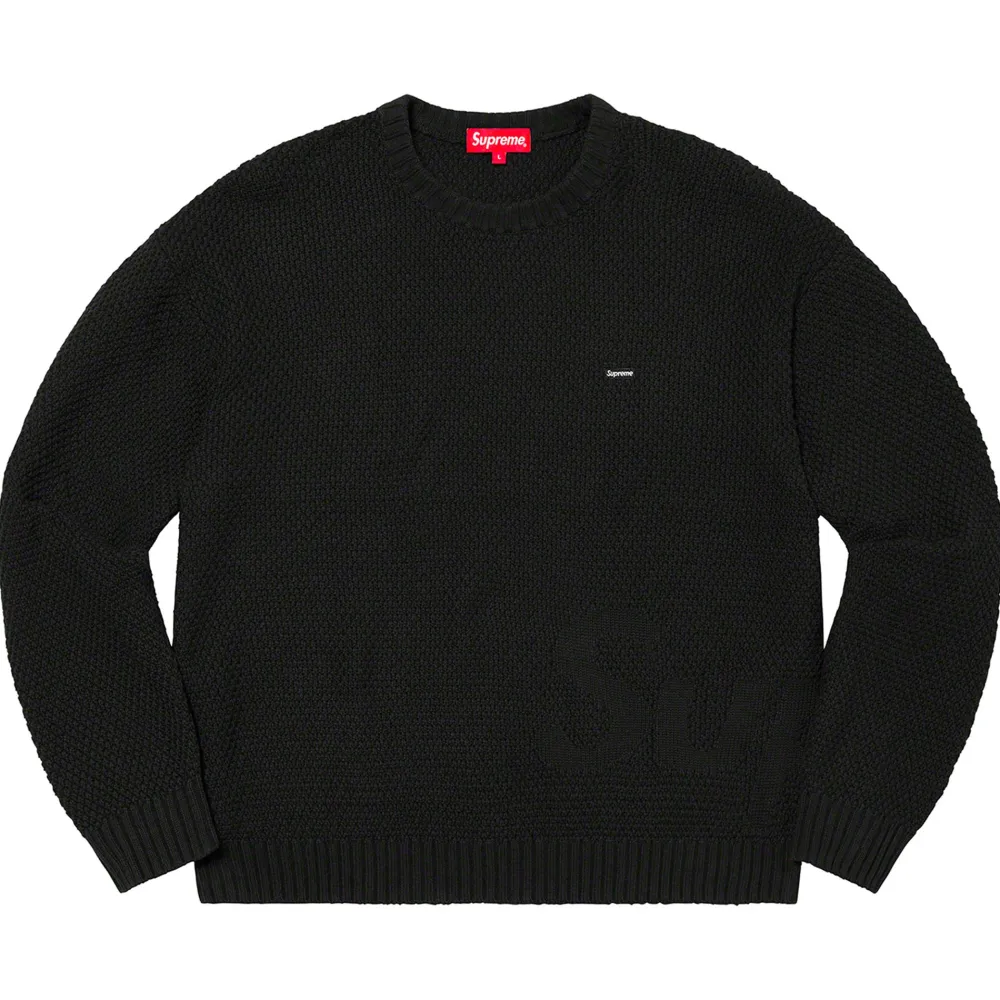 Supreme Textured Small Box Sweater Black ||Plus Sale