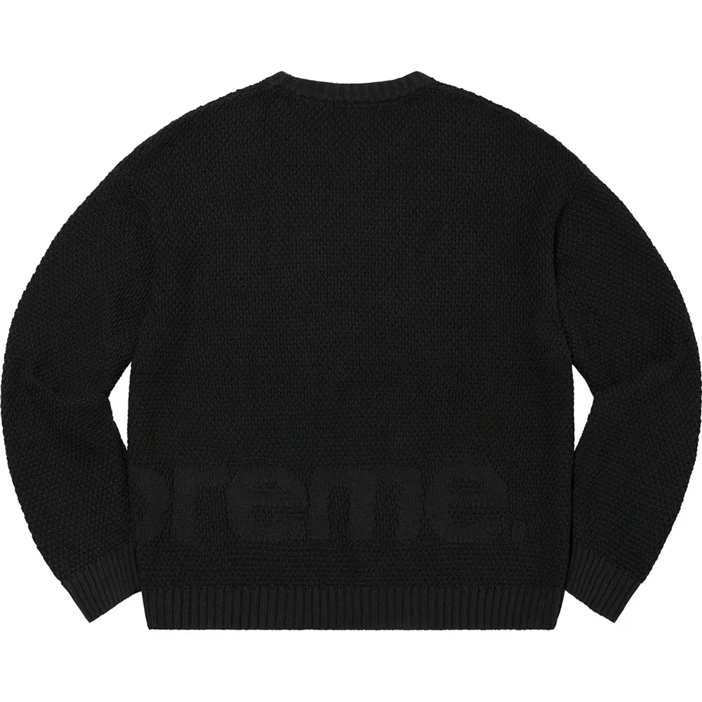 Supreme Textured Small Box Sweater Black ||Plus Sale