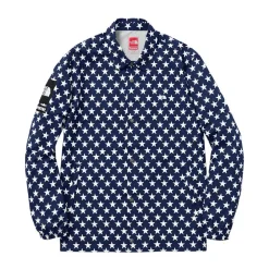 Supreme The North Face Stars Coachable Jacket Navy ||Plus Sale