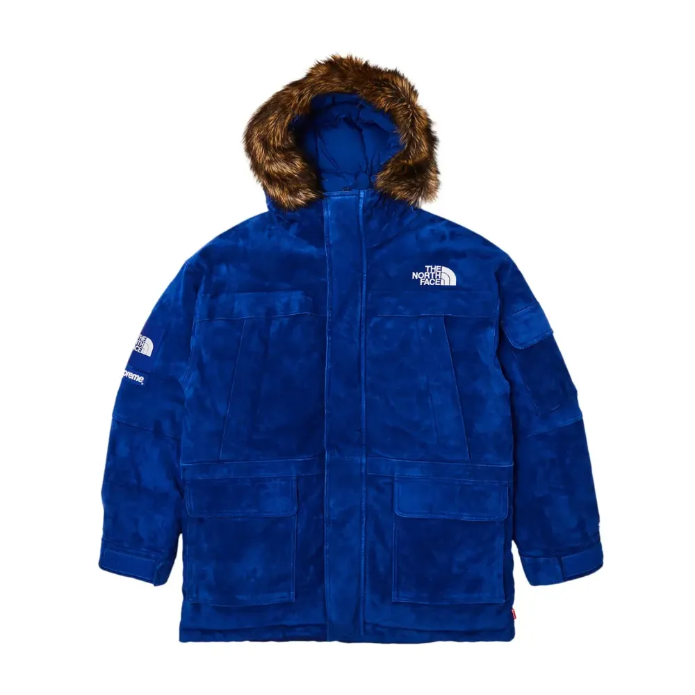 Supreme The North Face Suede 600-Fill Down Parka Blue|Plus Hot