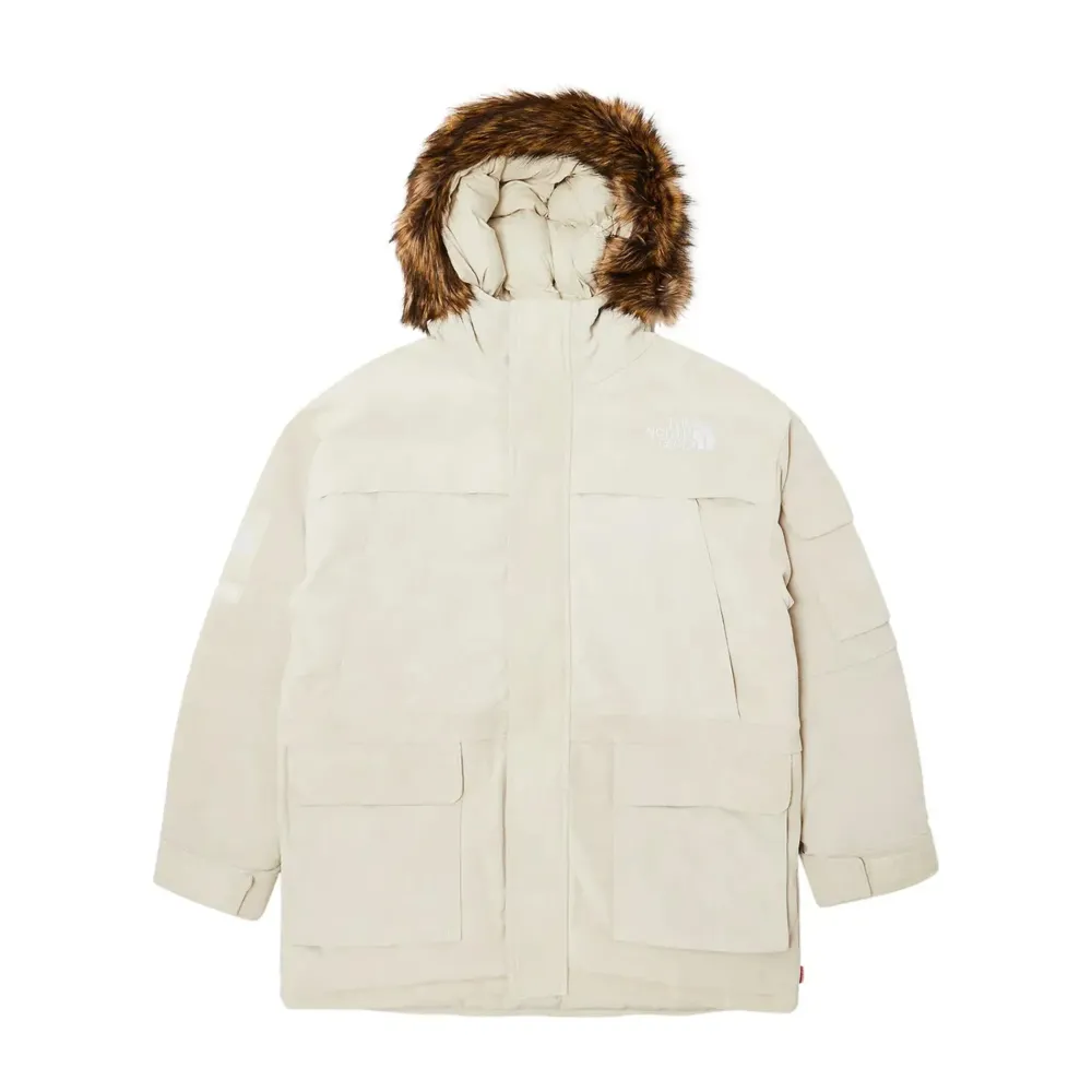 Supreme The North Face Suede 600-Fill Down Parka White|Plus New