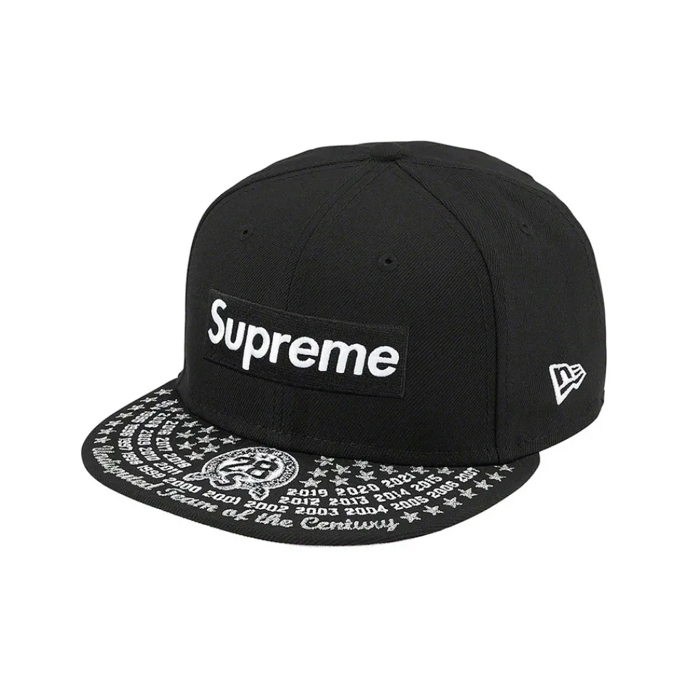 Supreme Undisputed Box Logo New Era Fitted Hat Black ||Plus Best