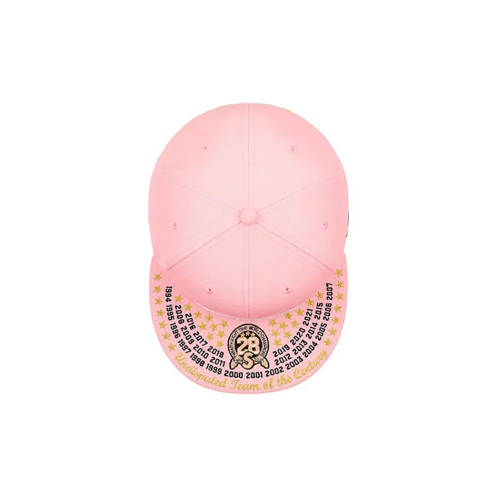 Supreme Undisputed Box Logo New Era Fitted Hat Dark Pink ||Plus Fashion