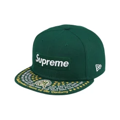 Supreme Undisputed Box Logo New Era Fitted Hat Dark Green ||Plus Hot