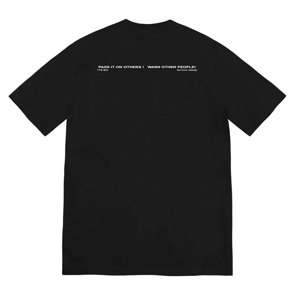 Supreme Warning Tee Black ||Plus New