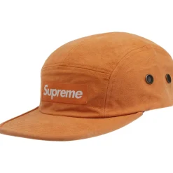 Supreme Washed Canvas Camp Cap (FW19) Orange ||Plus Sale