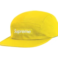 Supreme Washed Chino Twill Camp Cap (SS19) Yellow ||Plus Fashion