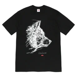 Supreme Yohji Yamamoto Scribble Wolf Tee Black ||Plus Fashion