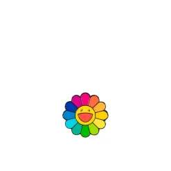 Takashi Murakami Flower Pin Rainbow/Yellow ||Plus Clearance