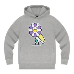 Takashi Murakami x OVO Sur Flower Owl Hoodie Heather Grey ||Plus Discount