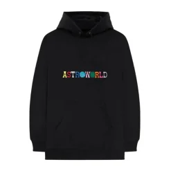 Travis Scott Astroworld Logo Hoodie Black | PLUS|Plus2 Fashion